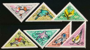 MONGOLIA 214-220 MINT NH BIRDS