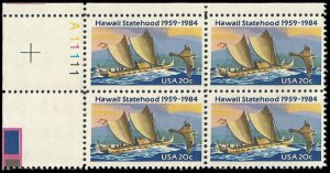 PCBstamps   US #2080 PB 80c(4x20c)Hawaii Statehood, MNH, (PB-1)