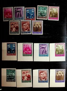 AJMAN Sc 19-26 NH PERF+IMPERF SET OF 1964 - PRESIDENT J.F. KENNEDY - (AO23)