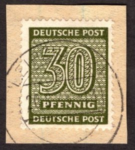 1945, Germany, West Saxony, 30pf, Used, Sc 14N10