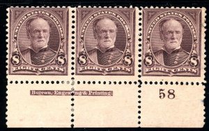 Scott 272 OG MHR FVF US 1895 Bureau Issue Imprint Strip SCV $300