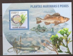 G.BISSAU 2009 MARINE/ FISH  / PLANTS M/SHEET MNH 