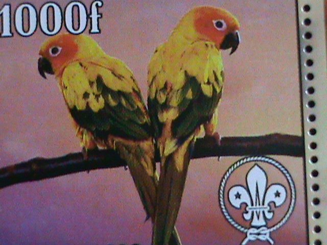 BENIN-2006 COLORFUL LOVELY BIRDS WITH SCOUT LOCO MNH S/S-VERY FINE