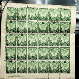 Australia Full Sheet 1946 5½d SG 215 ** MNH KGVI (002828)