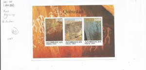AZERBAIJAN - 1997 - Qobustan Engravings - Perf Souv Sheet - Mint Lightly Hinged