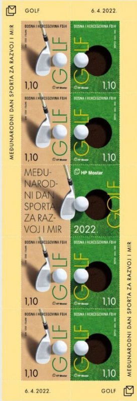 Bosnia and Herzegovina Mostar 2022 MNH Stamps Mini Sheet Scott 446 Sport Golf