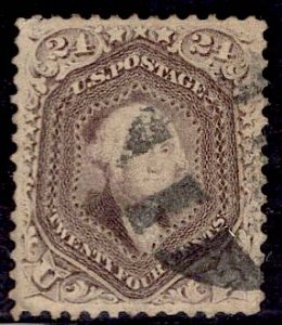 US Stamp #70 24c Red Lilac USED SCV $300