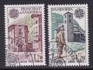 Andorra French  #269-270 cancelled 1979 Europa postman  postal history