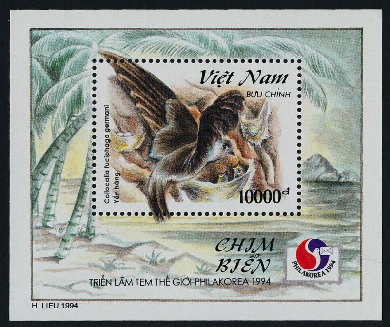 Vietnam 2560 MNH Birds, Philakorea '94