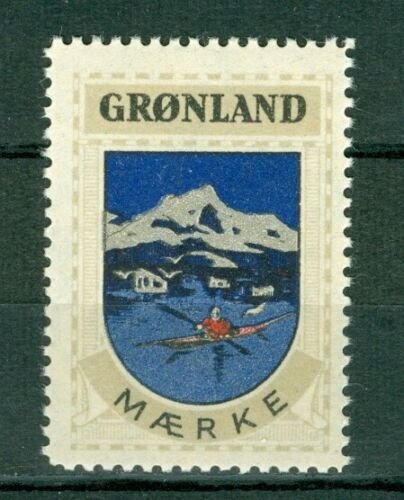 Greenland. Denmark.  Poster Stamp Mnh 1940/42. Kayak, Ice, Bird, 