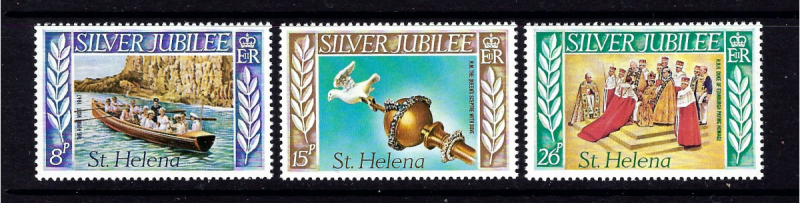 St Helena 311-13 MNH 1977 QEII Silver Jubilee
