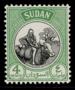 SUDAN GVI SG126, 4m black & yellow-green, M MINT.