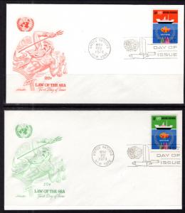 UN New York 254-255 Law of the Sea Artmaster Set of Two U/A FDC