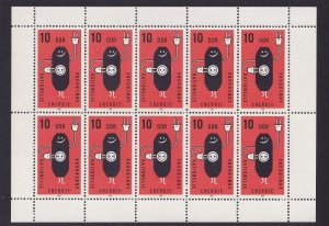 Germany  DDR  #2231  MNH 1981  energy conservation  sheet of 10