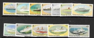 TRISTAN DA CUNHA SG553/64 1994 SHIPS  MNH