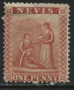 Nevis 1867 1d red mint o.g.