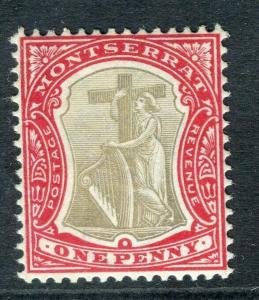 MONTSERRAT; 1903 early issue Crown CA fine Mint hinged 1d. value