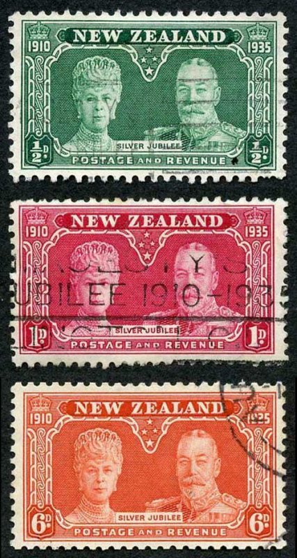 New Zealand SG573/75 1935 Silver Jubilee Set Fine Used 