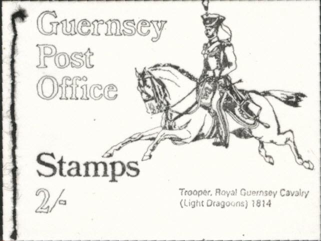Guernsey Cavalry Trooper 2 shilling sewn Booklet 1969 