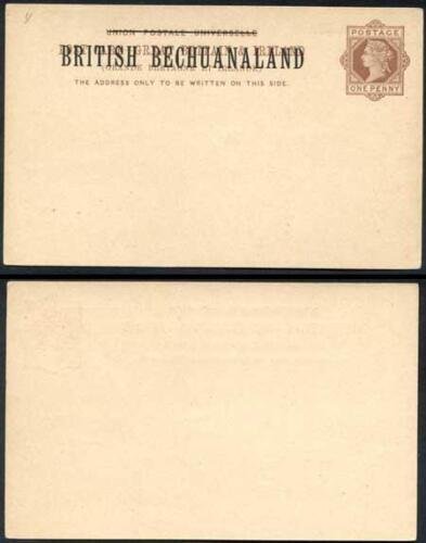 British Bechuanaland O/P on QV 1d Brown Foreign Postcard Mint 