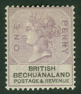 SG 10 Bechuanaland 1888. 1d lilac & black. Fine mounted mint CAT £29