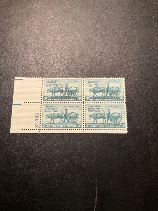 Stamps US Scott #981 plate block of 4 hinged