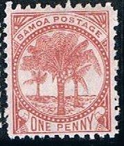 Samoa 12, 1p Palms, MNH, just F