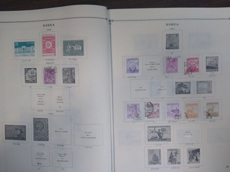 collection on pages Korea 1955-59 FW: CV $138
