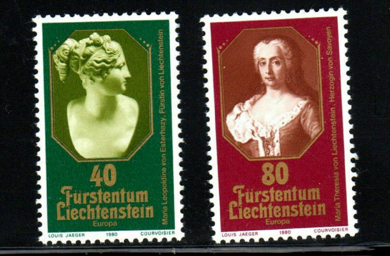 LIECHTENSTEIN #685-686  1980  EUROPA  MINT  VF NH  O.G