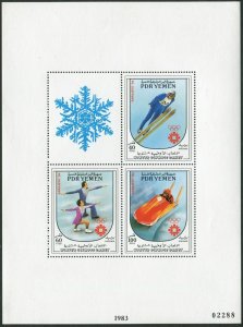 Yemen PDR 320,320 var,MNH. Olympics Sarajevo-1984. Downhill skiing, Bobsled, 