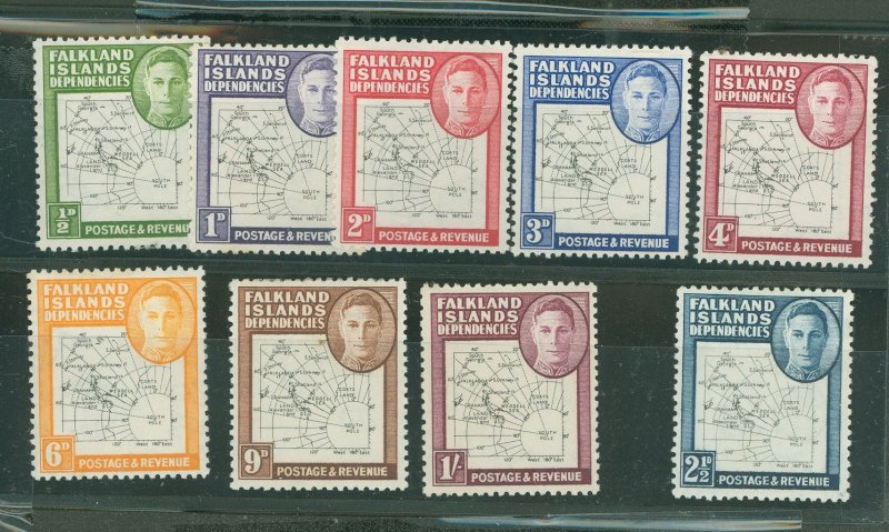 Falkland Islands #1L1-1L8/1L13 Unused Single (Complete Set)