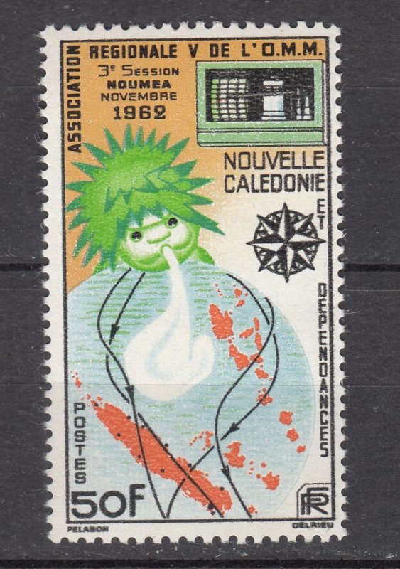 J43514 JL Stamps 1962 new caledonia mnh #322 map