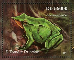 Frogs Stamp Gastrotheca Cornuta Rhinoderma Darwinii S/S MNH #4844-4845 / Bl.835