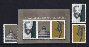 Denmark - 2006 - New Carlsberg Glyptotek MNH set & Sheet  # 1354-1356a