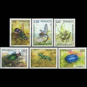 MONACO 1987 - Scott# 1565-70 Insects Set of 6 NH