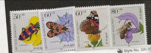 GERMANY Sc B616-9 NH issue of 1984 - INSECTS