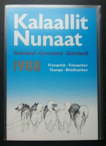 Greenland Year Book 1988 Queen Margrethe II Dog Bird Artifact Fauna (stamp) MNH