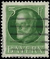 BAVARIA   #96a USED (2)  (DARK GREEN)