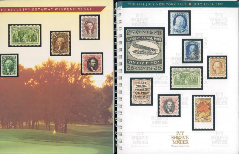 Lot of 8 Steve Ivy Historical Philatelic Postal Stamp Cover Auction Catalogues 