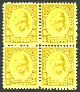 U.S. #713 MINT BLOCK OF 4 OG NH 