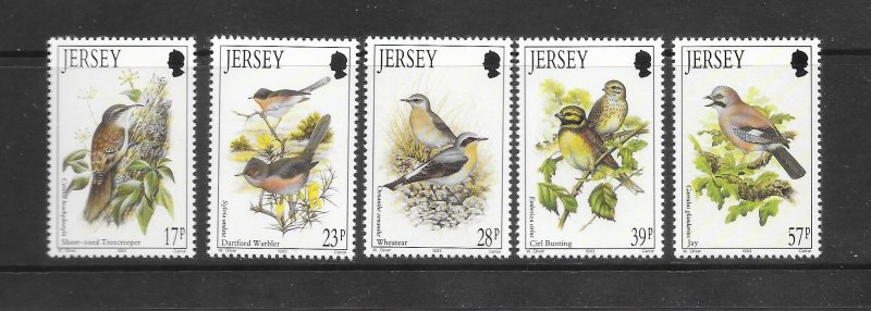 BIRDS - JERSEY #646-50   MNH