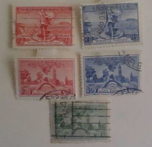 AUSTRALIA # 159-63 CAT 21 1/4 EURO (=$27.50)