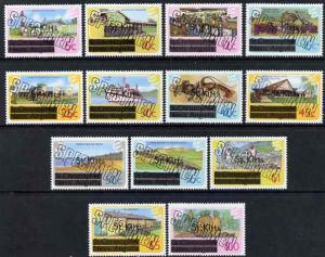 St Kitts 1980 definitive set complete 5c to $10 opt'd SPE...