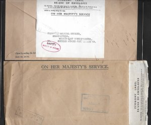 UK ADEN 1950's COLLECTION OF 10 OHMS OFFICIAL ARMY & ROYAL AIR FORCE COVERS FROM