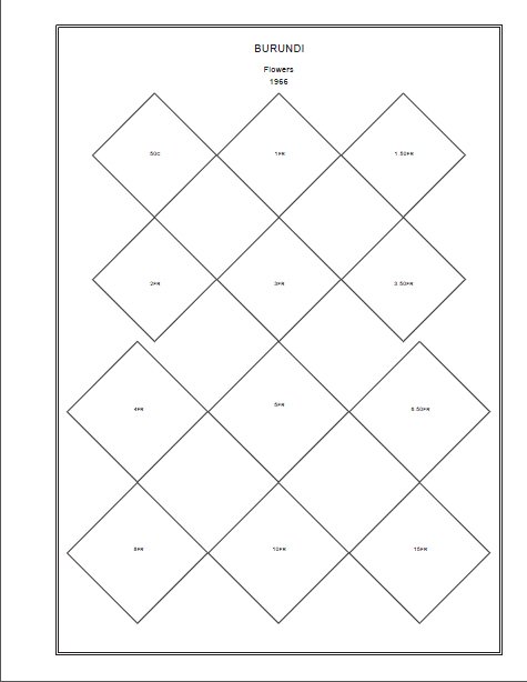 PRINTED BURUNDI 1962-2010 STAMP ALBUM PAGES (286 pages)