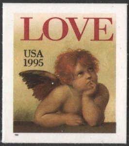 SC#2949 (32¢) Love, Cherub Booklet Single (1995) SA