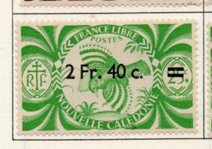 New Caledonia 1938-46 Early Issue Fine Mint Hinged 2.40F. Surcharged 193570