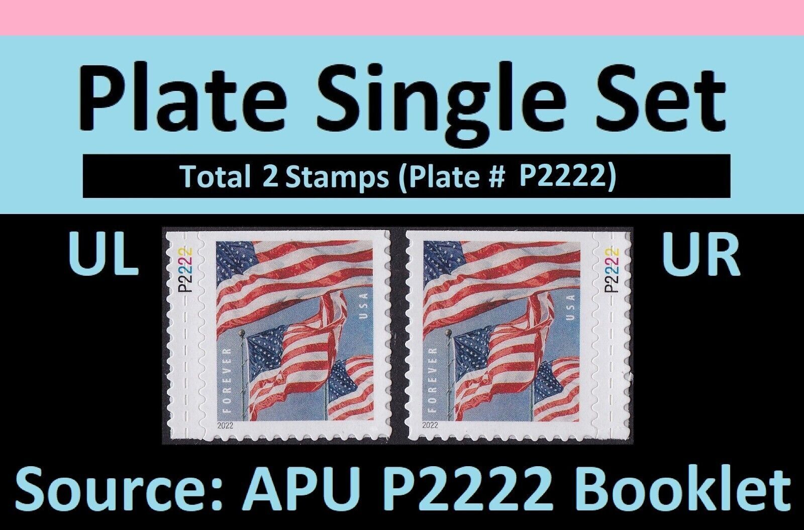 US 5659a Flags forever booklet APU P1111 (20 stamps) MNH 2022