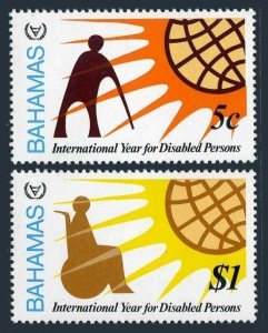 Bahamas 484-485,485a,MNH.Michel 474-475,Bl.31. Year of the Disabled IYD-1981.