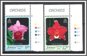 Jersey #346-347 Christmas Orchids Complete Set MNH